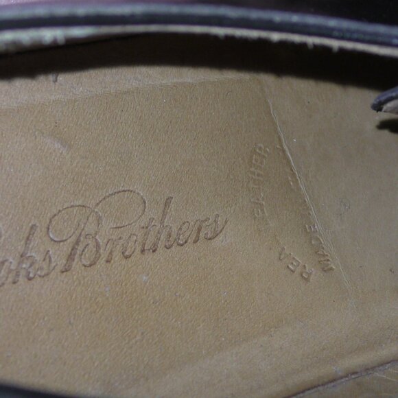 Vintage Brooks Brothers Oxford Leather Dress Shoes Cap Toe 10.5 Made in Italy main image 8